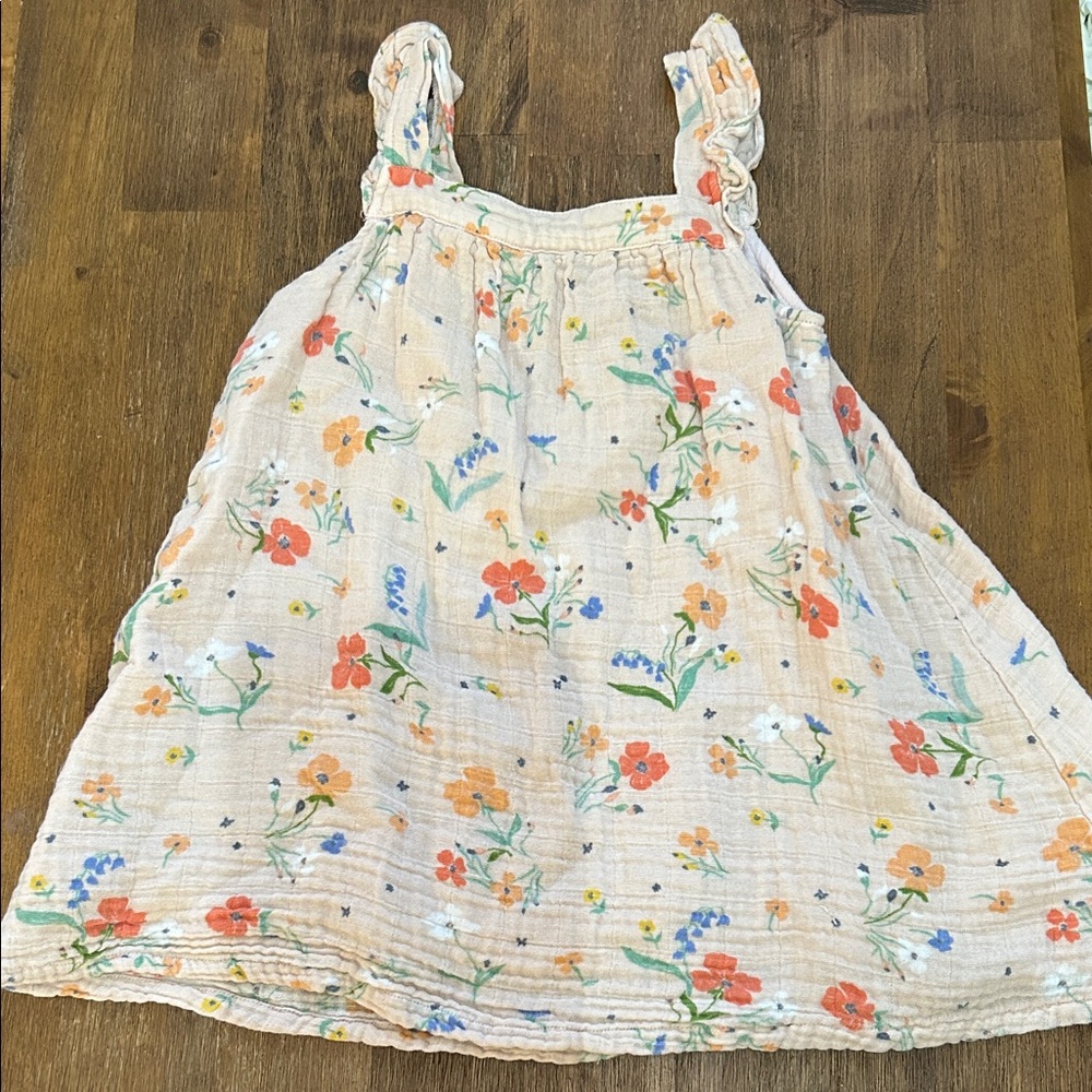 Angel Dear Floral Camisole with Orange and Blue Accents